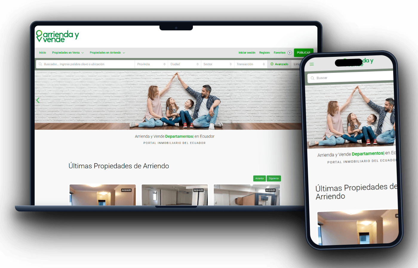 Arrienda y Vende · Bienes Raíces y Clasificados